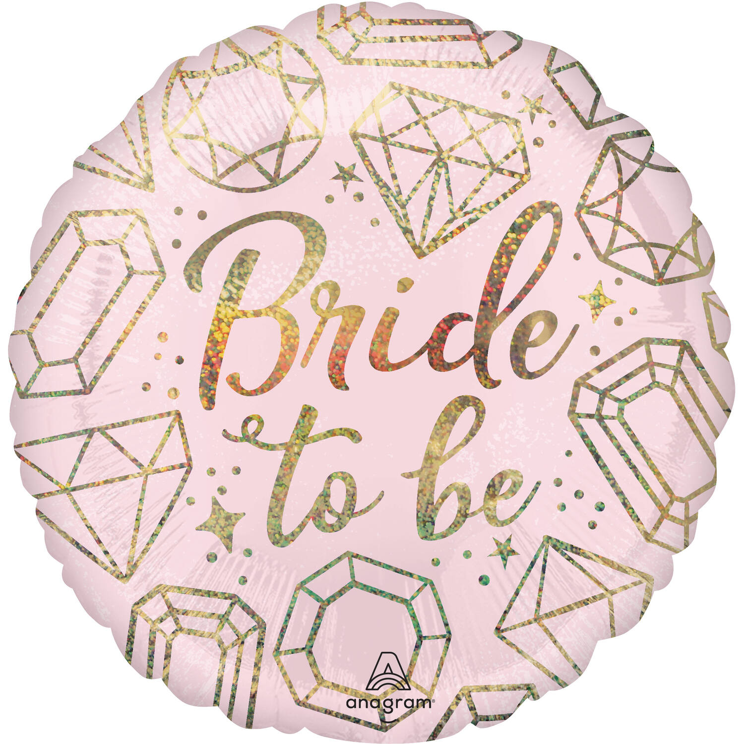 Foil Balloon - Shape - "Bride to Be" - Holographic - 45 cm